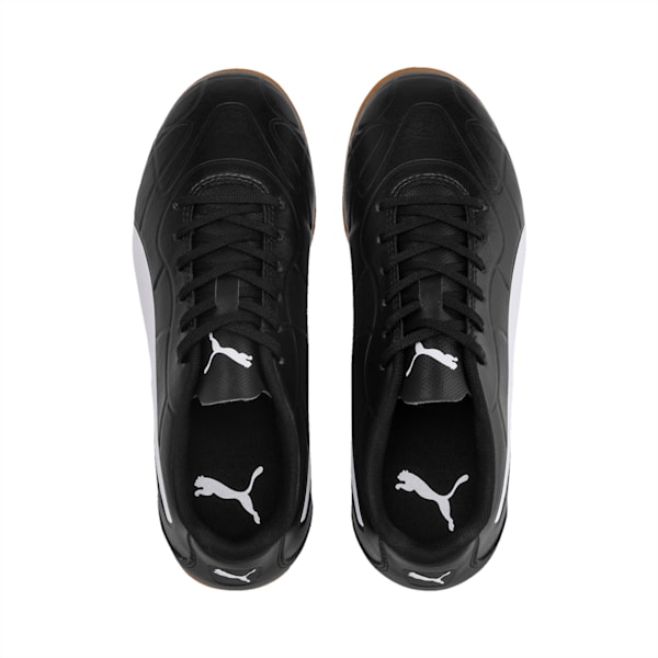 Monarch Youth Indoor Turf Football Boots, Puma Black-Puma White, extralarge-IND