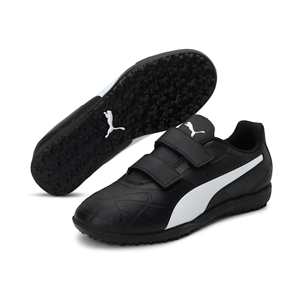 Monarch TT Youth Football Boots, Puma Black-Puma White, extralarge-IND