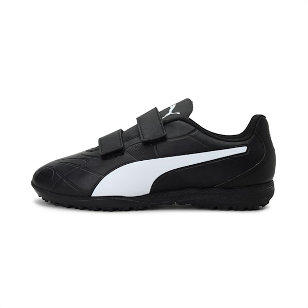 Monarch TT Youth Football Boots, Puma Black-Puma White, extralarge-IND