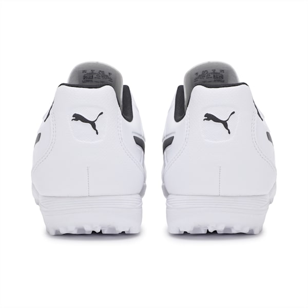 Monarch TT Youth Football Boots, Puma White-Puma Black, extralarge-IND