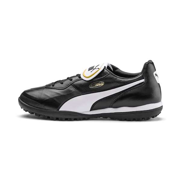 King Top Turf Trainer Soccer Cleats, Puma Black-Puma White, extralarge