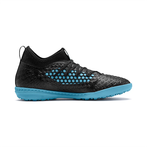 FUTURE 4.3 NETFIT City TT Men's Soccer Shoes, Black-Sky Blue-Puma White, extralarge