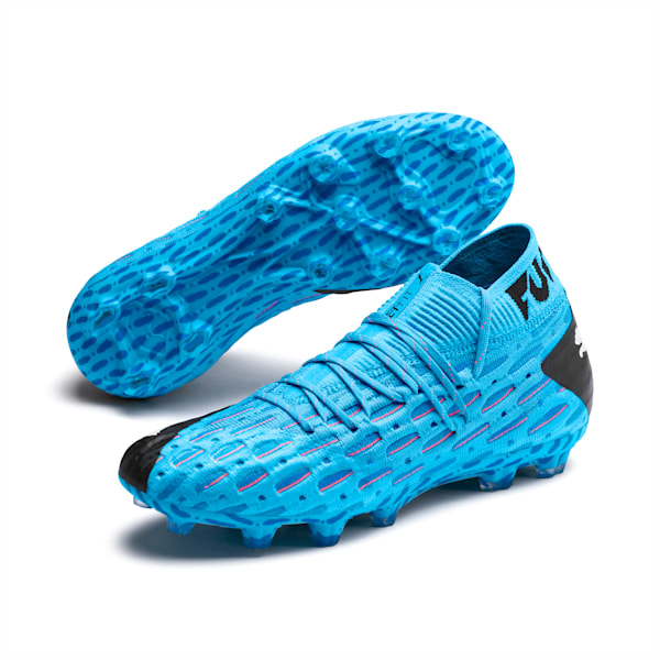 フューチャー 5.1 NETFIT HG サッカースパイク, Luminous Blue-Nrgy Blue-Puma Black-Pink Alert, extralarge-JPN