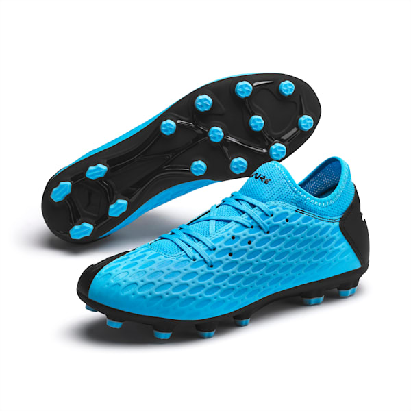 フューチャー 5.4 HG サッカースパイク, Luminous Blue-Nrgy Blue-Puma Black-Pink Alert, extralarge-JPN