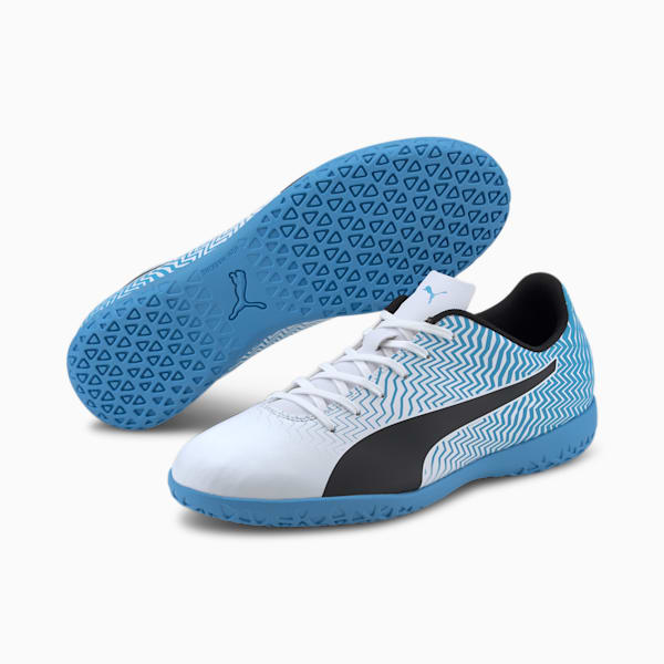 Rapido II IT Men's Soccer Shoes, Luminous Blue-Puma White-Puma Black, extralarge