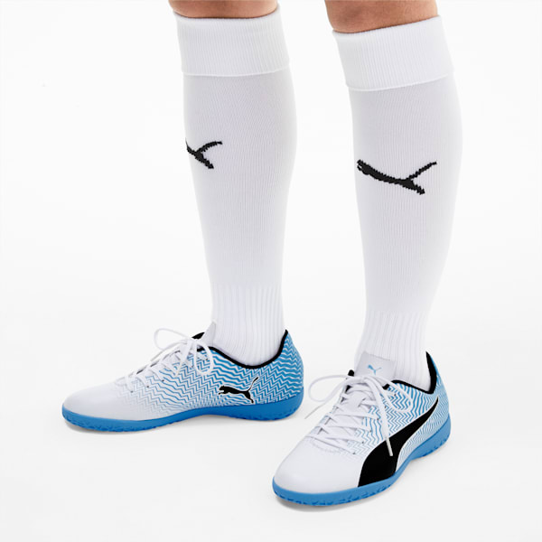 Rapido II IT Men's Soccer Shoes, Luminous Blue-Puma White-Puma Black, extralarge