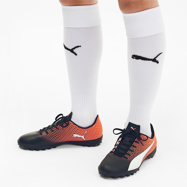 Rapido II TT Men's Soccer Shoes, Shocking Orange-Black-White, extralarge