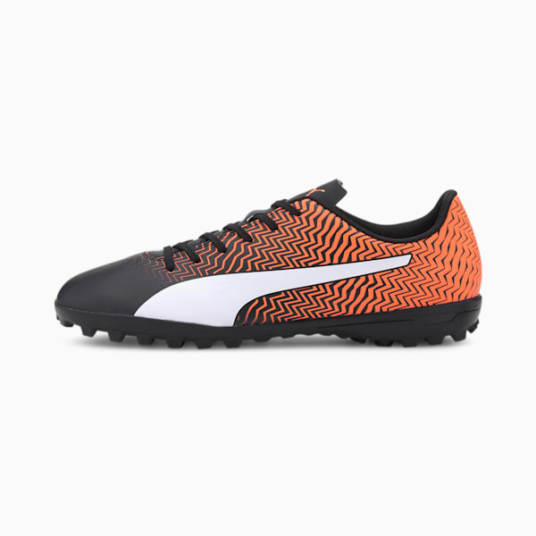 Rapido II TT Men's Soccer Shoes, Shocking Orange-Puma Black-Puma White, extralarge