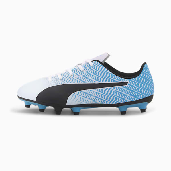 Rapido II FG Soccer Cleats JR, Luminous Blue-Puma White-Puma Black, extralarge