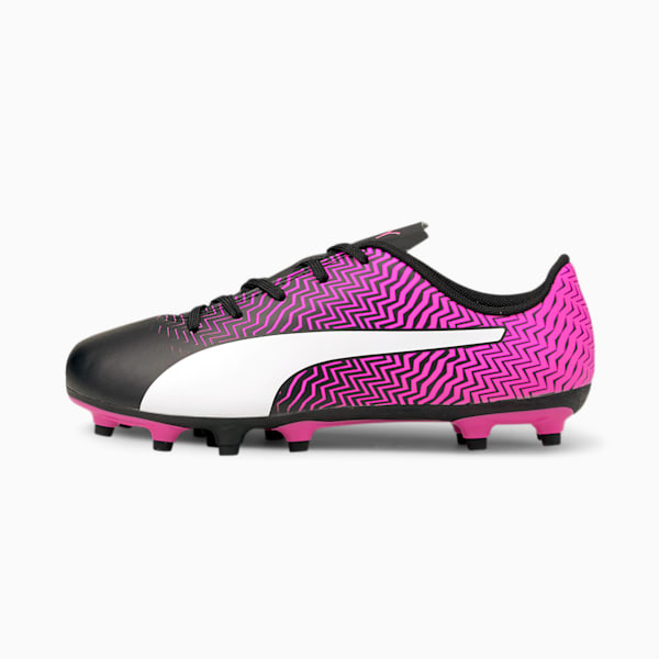 Rapido II FG Jr Football Boots, Puma Black-Luminous Pink-Puma White, extralarge-IND