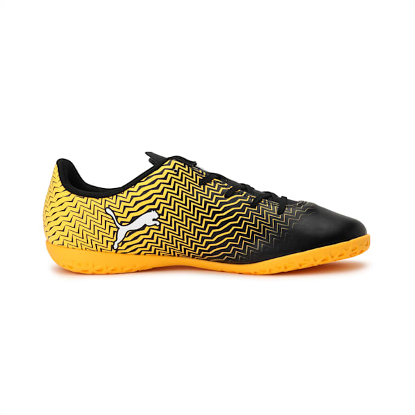 Rapido II  Youth Indoor Turf Football Boots, Puma Black-YELLOW-White