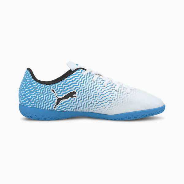 Rapido II  Youth Indoor Turf Football Boots, Luminous Blue-Puma White-Puma Black, extralarge-IND