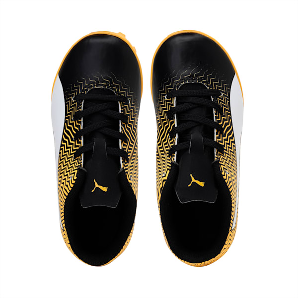 Rapido II TT Football Shoes JR, Puma Black-ULTRA YELLOW-Puma White, extralarge-IND