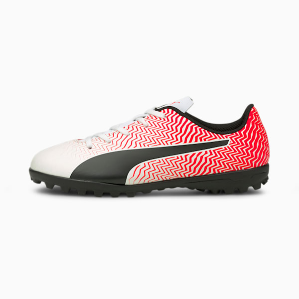 Rapido II TT Football Shoes JR, Puma White-Puma Black-Red Blast, extralarge-IND