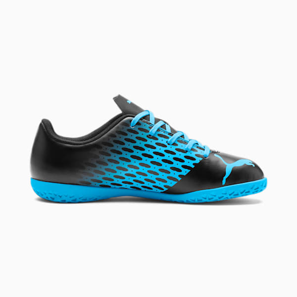 PUMA Spirit III IT Soccer Shoes JR, Luminous Blue-Puma Black, extralarge