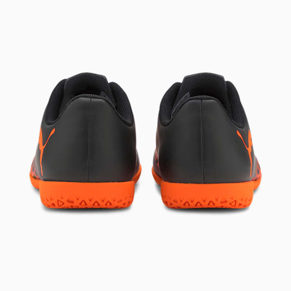 PUMA Spirit III IT Soccer Shoes JR, Puma Black-Shocking Orange, extralarge
