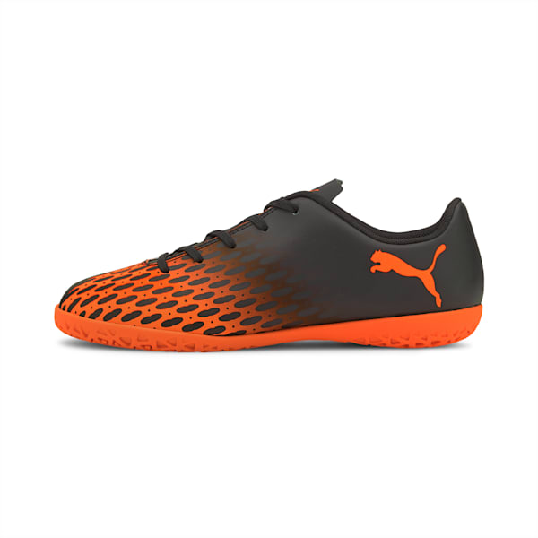 PUMA Spirit III IT Soccer Shoes JR, Puma Black-Shocking Orange, extralarge