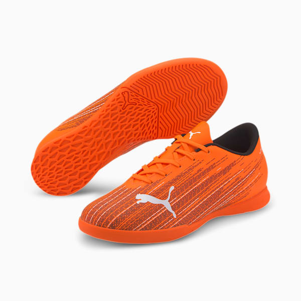 ULTRA 4.1 IT Soccer Shoes JR, Shocking Orange-Puma Black, extralarge