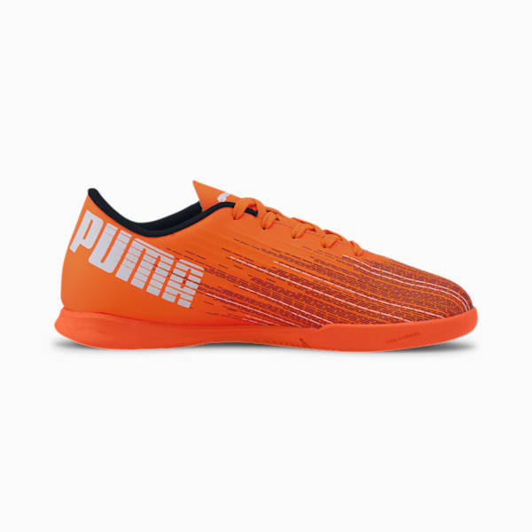 ULTRA 4.1 IT Soccer Shoes JR, Shocking Orange-Puma Black, extralarge