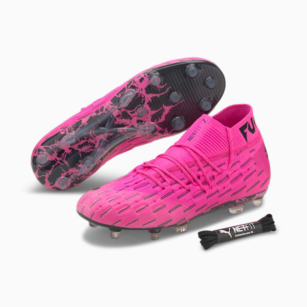 FUTURE 6.1 NETFIT FG/AG Soccer Cleats, Luminous Pink-Puma Black, extralarge