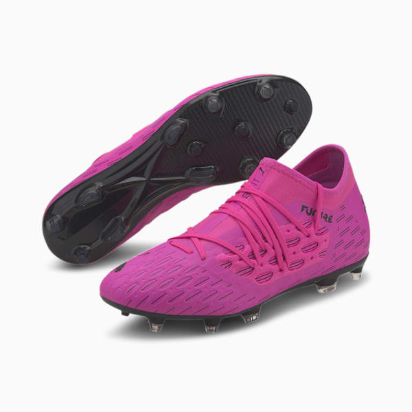 Future 6.3 NETFIT FG/AG Men's Football Boots, Luminous Pink-Puma Black, extralarge-AUS