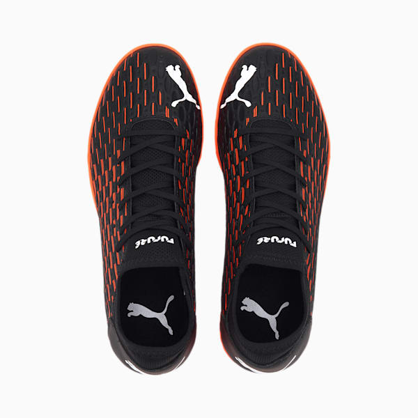 FUTURE 6.4 IT Men's Soccer Shoes, Black-White-Shocking Orange, extralarge