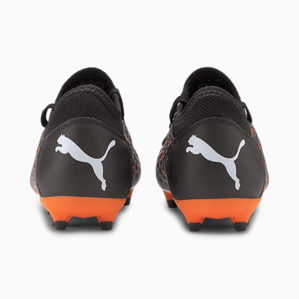 FUTURE 6.4 Kids' FG/AG Soccer Cleats JR, Puma Black-Puma White-Shocking Orange, extralarge