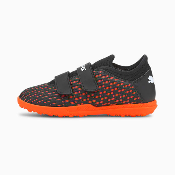 Future 6.4 TT V Kid's Football Boots, Puma Black-Puma White-Shocking Orange, extralarge-IND