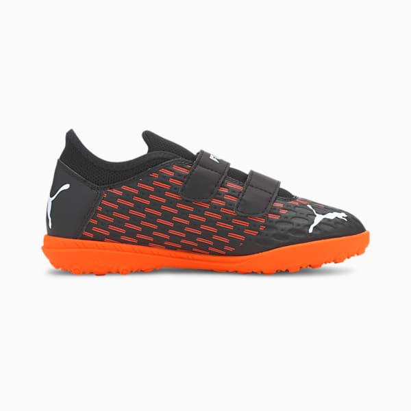 Future 6.4 TT V Kid's Football Boots, Puma Black-Puma White-Shocking Orange, extralarge-IND