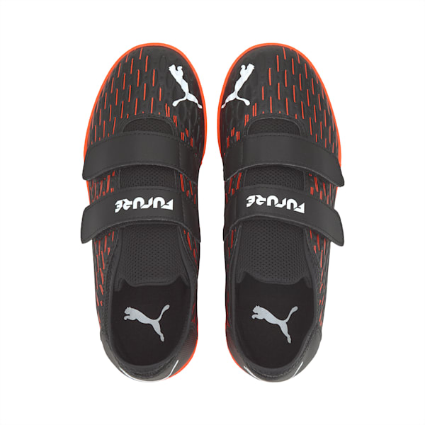 Future 6.4 TT V Kid's Football Boots, Puma Black-Puma White-Shocking Orange, extralarge-IND