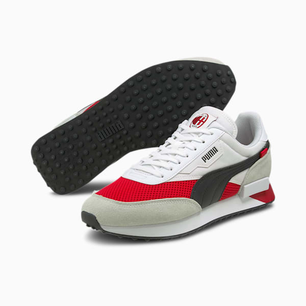 Future Rider AC Milan Sneakers, Puma White-Tango Red -Puma Black-Gum, extralarge