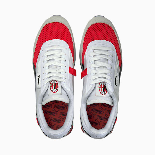 Future Rider AC Milan Sneakers, Puma White-Tango Red -Puma Black-Gum, extralarge