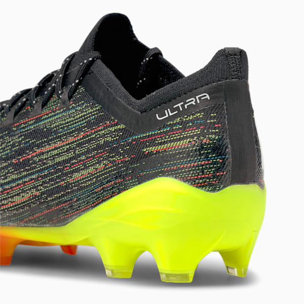 ULTRA 1.2 FG/AG Soccer Cleats, Puma Black-Puma White-Yellow Alert, extralarge