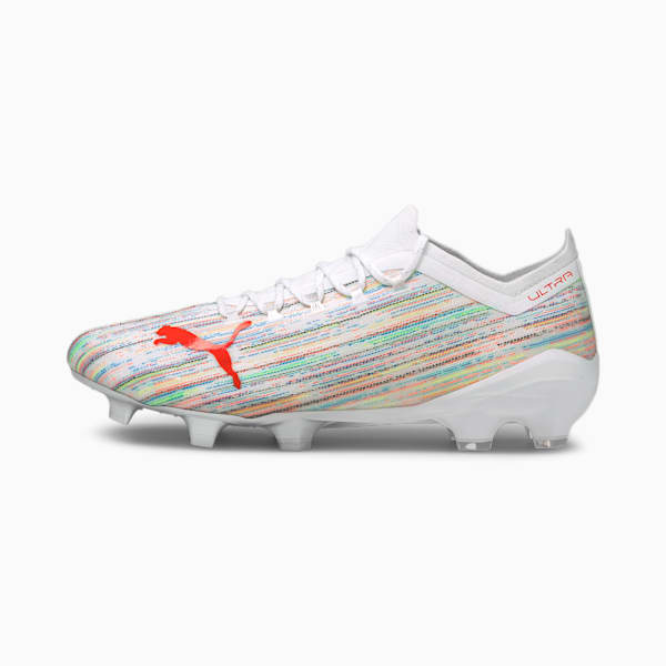 ULTRA 1.2 FG/AG Football Boots, Puma White-Red Blast-Puma Silver, extralarge-IND