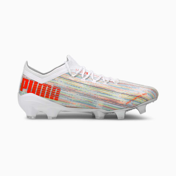 ULTRA 1.2 FG/AG Football Boots, Puma White-Red Blast-Puma Silver, extralarge-IND