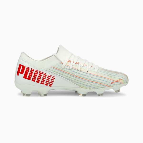 ULTRA 3.2 FG/AG Men's Football Boots, Puma White-Red Blast-Puma White, extralarge-AUS