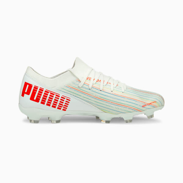 ULTRA 3.2 FG/AG Men's Football Boots, Puma White-Red Blast-Puma White, extralarge-IND