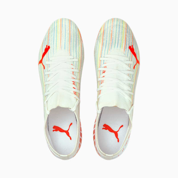 ULTRA 3.2 FG/AG Men's Football Boots, Puma White-Red Blast-Puma White, extralarge-IND