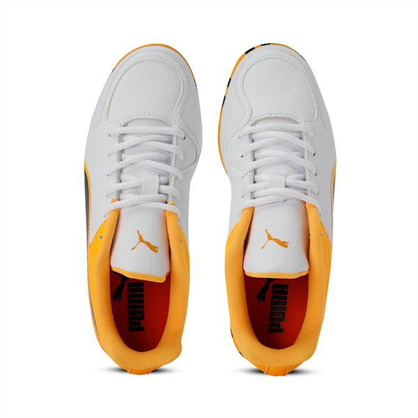 evoSpeed one8 Youth Shoes, Puma White-Orange Alert