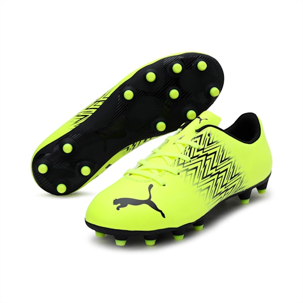 TACTO Youth Football Boots, Yellow Alert-Puma Black, extralarge-IND