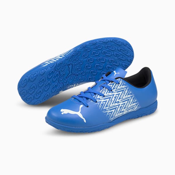 Tacto IT Soccer Shoes JR, Bluemazing-Puma White, extralarge