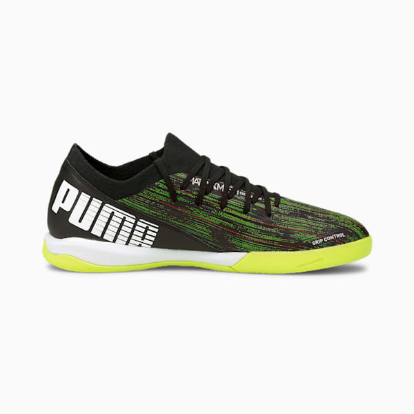 ULTRA 3.2 IT Men's Soccer Shoes, Puma Black-Puma White-Yellow Alert, extralarge