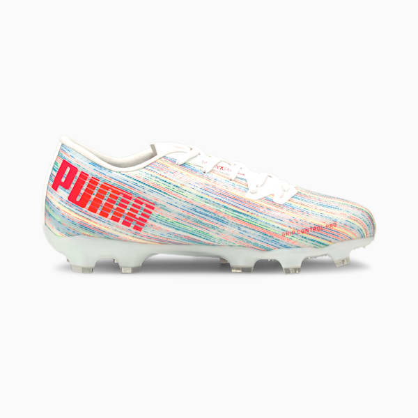 ULTRA 2.2 FG/AG Soccer Cleats JR, Puma White-Red Blast-White, extralarge