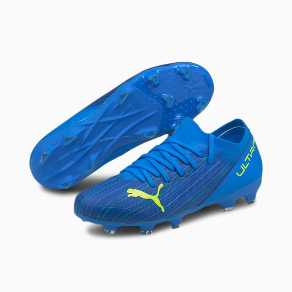 ULTRA 3.2 FG/AG Soccer Cleats JR, Nrgy Blue-Yellow Alert, extralarge