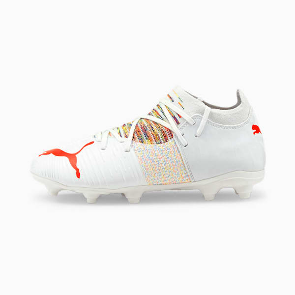 FUTURE Z 3.1 FG/AG Soccer Cleats JR, Puma White-Red Blast, extralarge