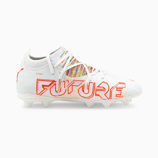 FUTURE Z 3.1 FG/AG Soccer Cleats JR, Puma White-Red Blast, extralarge