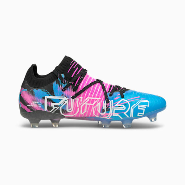 FUTURE Z 1.1 Creativity FG/AG Men's Soccer Cleats, Puma Black-Luminous Blue-Luminous Pink-Puma White, extralarge