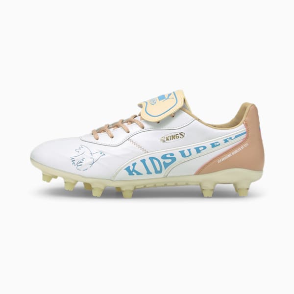  Men's Soccer Cleats Supreme X FG Pirma Color White/Silver  (us_Footwear_Size_System, Adult, Men, Numeric, Narrow, Numeric_8)