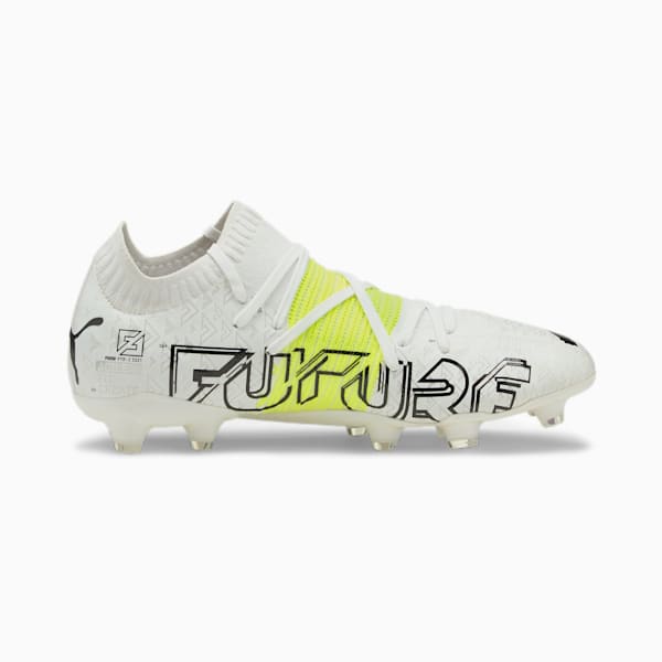 FUTURE Z 1.1 Teaser FG/AG Men's Soccer Cleats, Puma White-Yellow Alert-Puma Black, extralarge