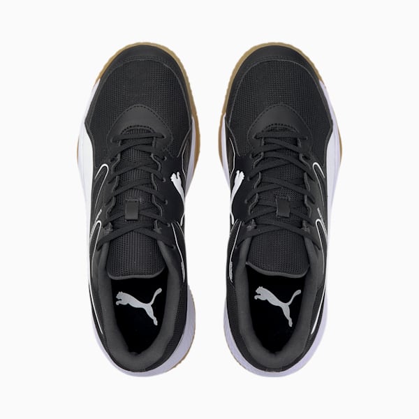 Solarflash Indoor Sports Shoes, Puma Black-Puma White-High Risk Red-Gum